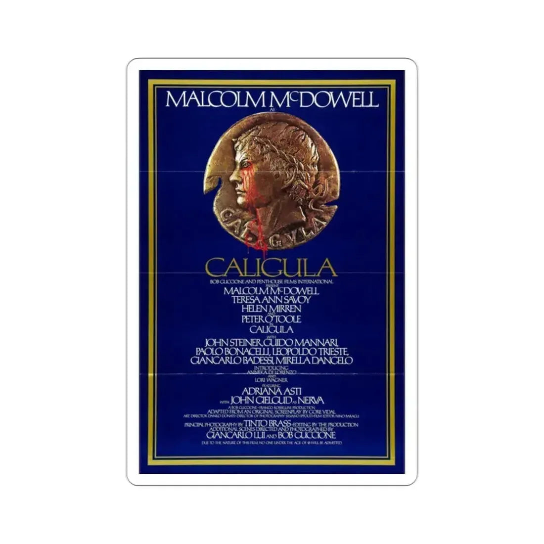 Caligula 1980 Movie Poster STICKER Vinyl Die-Cut Decal 2 Inch - The Sticker Space