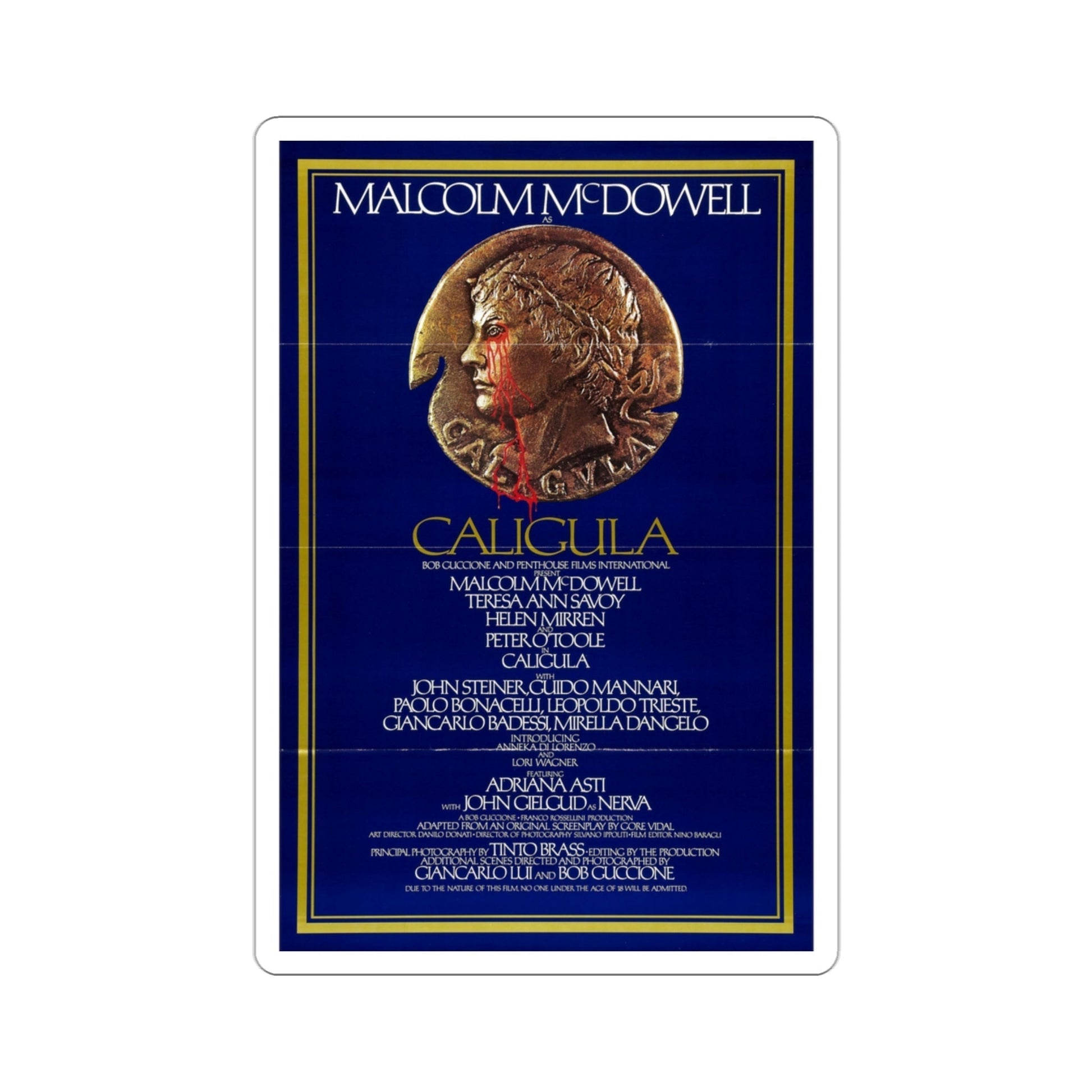 Caligula 1980 Movie Poster STICKER Vinyl Die-Cut Decal-3 Inch-The Sticker Space