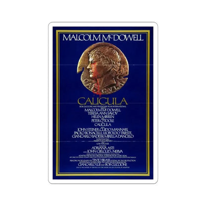 Caligula 1980 Movie Poster - STICKER Vinyl Kiss-Cut Decal 3 Inch White - The Sticker Space