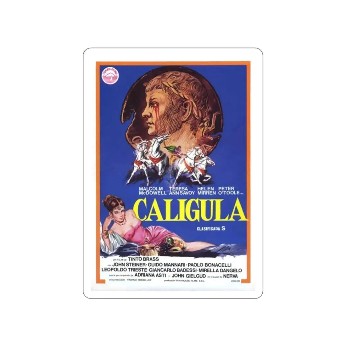 CALIGULA (2) 1979 Movie Poster STICKER Vinyl Die-Cut Decal - The Sticker Space