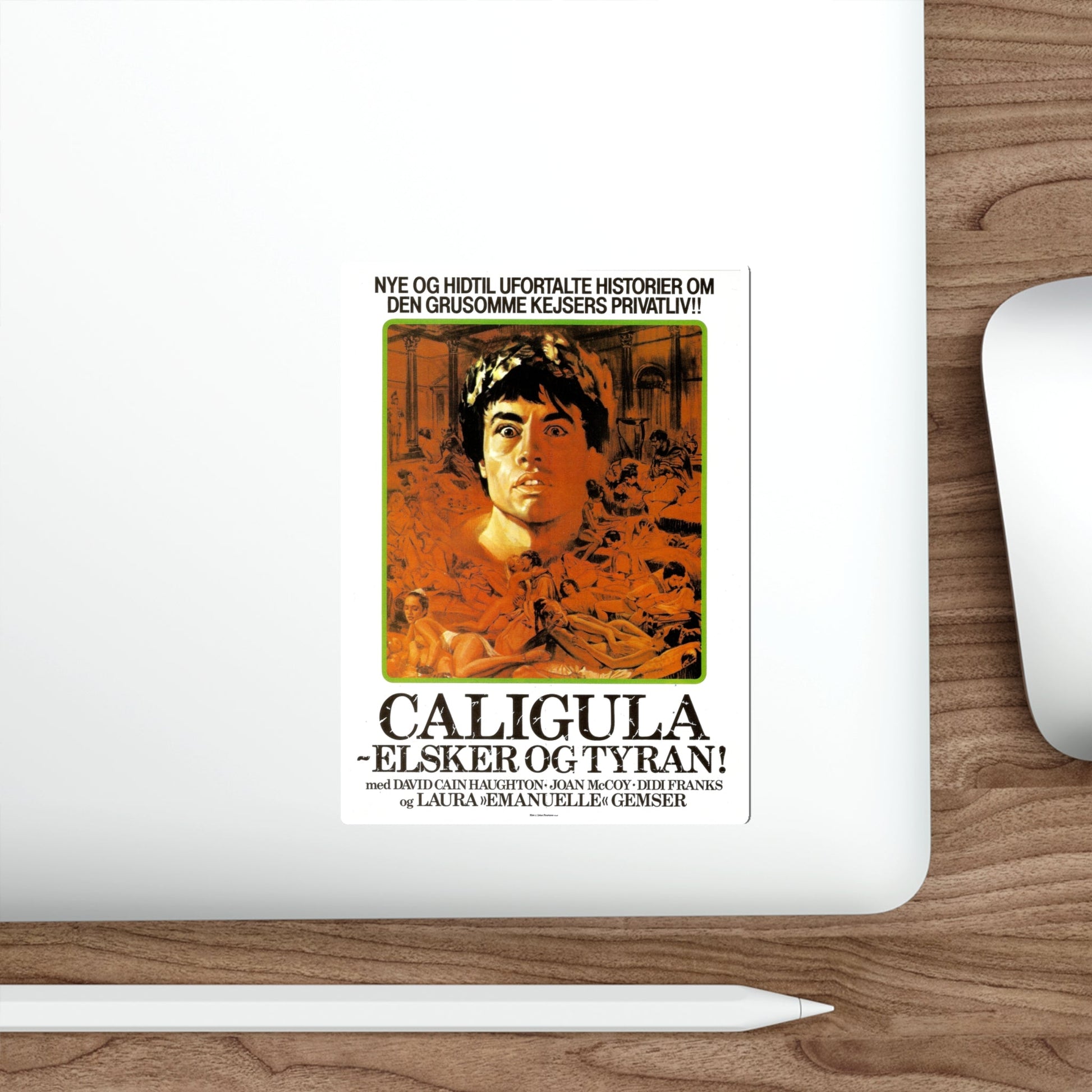 CALIGULA THE UNTOLD STORY (DANISH) 1982 Movie Poster STICKER Vinyl Die-Cut Decal-The Sticker Space