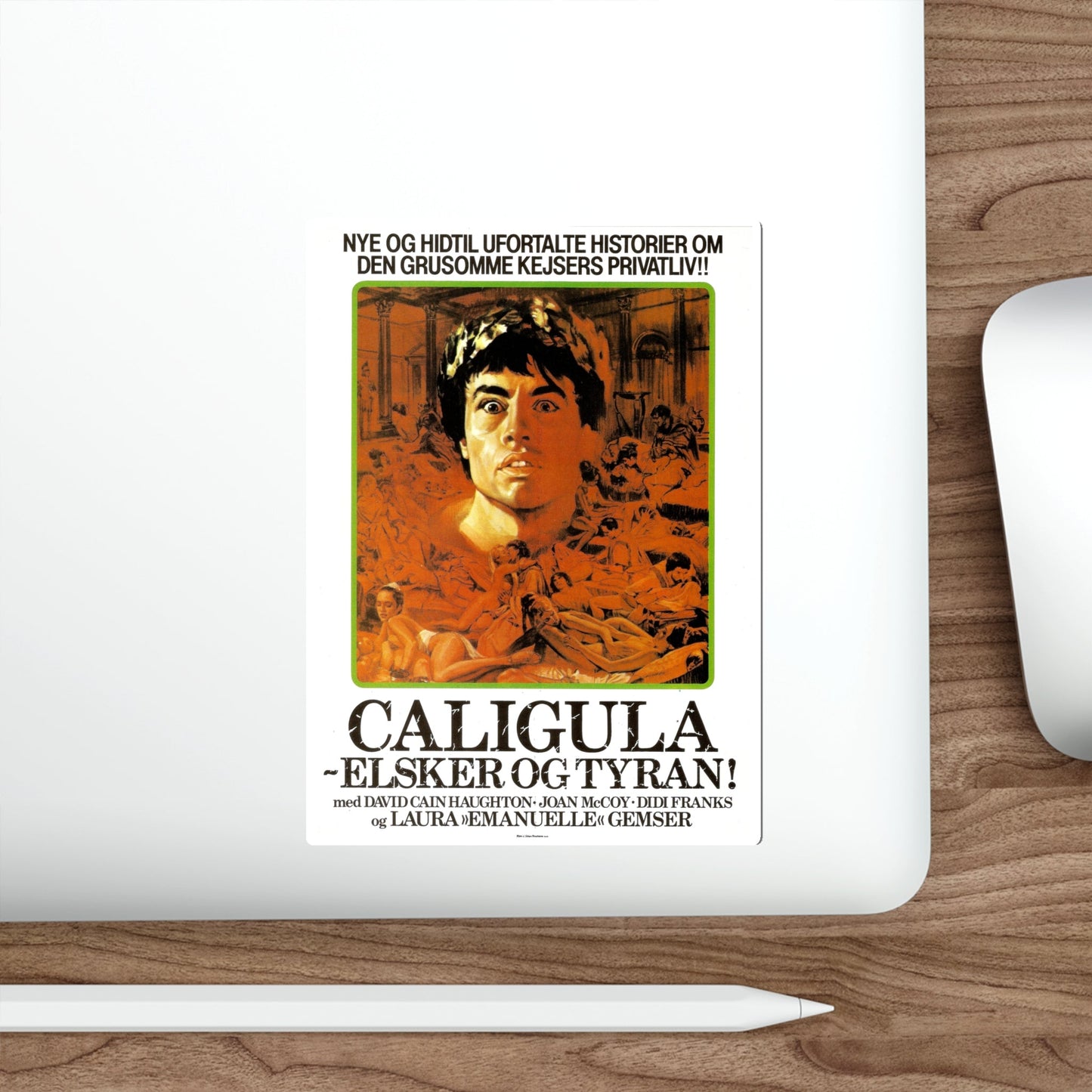 CALIGULA THE UNTOLD STORY (DANISH) 1982 Movie Poster STICKER Vinyl Die-Cut Decal-The Sticker Space