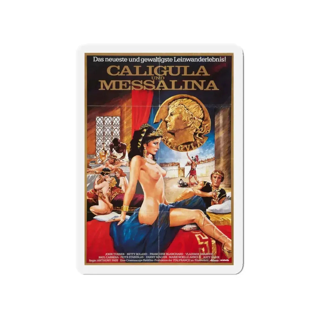 CALIGULA UND MESSALINA 1981 Movie Poster - Refrigerator Magnet 4 Inch - The Sticker Space