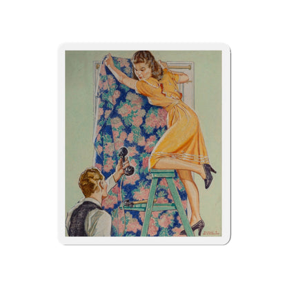 Call for You (Magazine Illustration) Refrigerator Magnet-5" x 5"-The Sticker Space