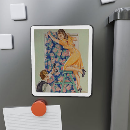 Call for You (Magazine Illustration) Refrigerator Magnet-The Sticker Space