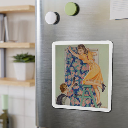 Call for You (Magazine Illustration) Refrigerator Magnet-The Sticker Space