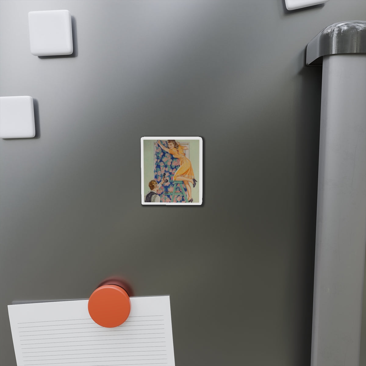 Call for You (Magazine Illustration) Refrigerator Magnet-The Sticker Space