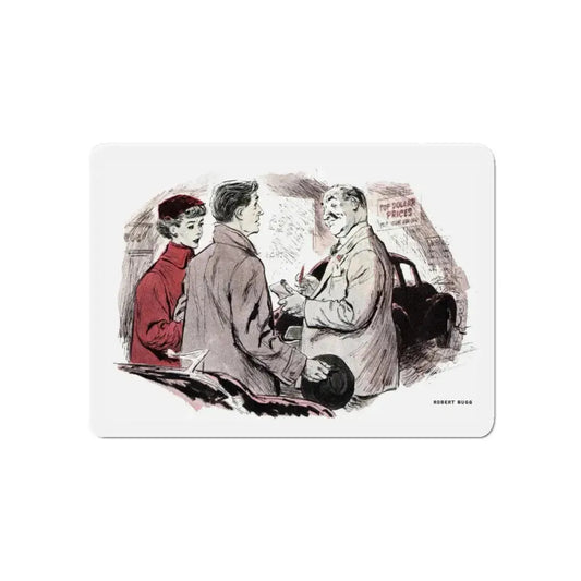Call it Even, Collier's, March 15, 1952 (Magazine Illustration) Refrigerator Magnet 6 Inch - The Sticker Space