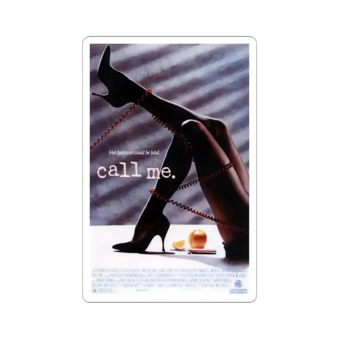 Call Me 1988 Movie Poster - STICKER Vinyl Kiss-Cut Decal 4 Inch White - The Sticker Space