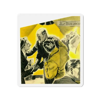 Call Me Jim, Liberty magazine, September 25, 1937 (Magazine Illustration) Refrigerator Magnet 2 Inch - The Sticker Space