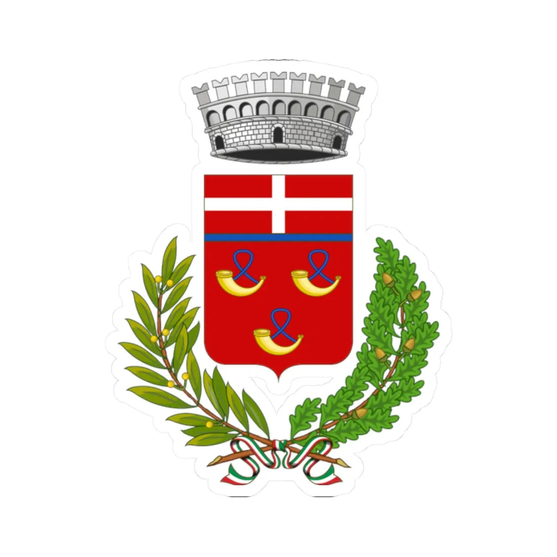 Callabiana-Stemma (Italy) (Coat of Arms) STICKER Vinyl Kiss-Cut Decal 2 Inch White - The Sticker Space