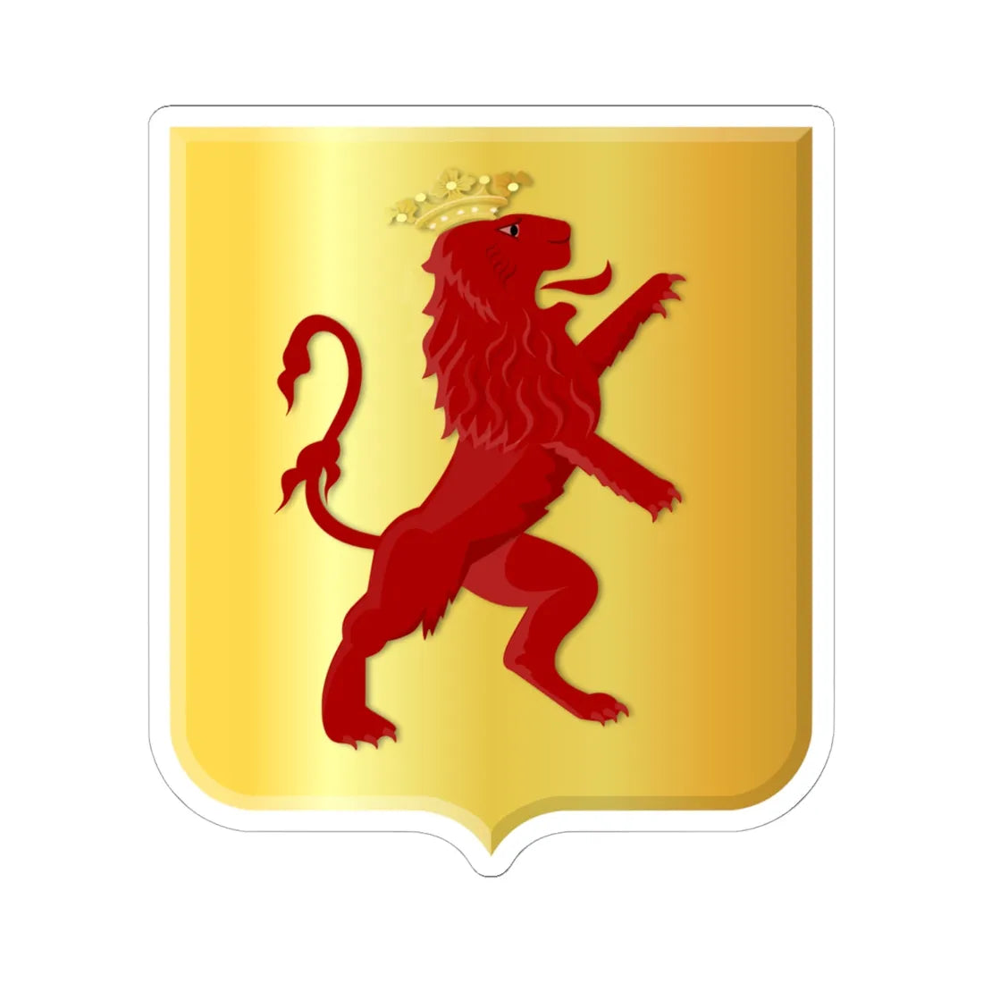 Callantsoog wapen (Netherlands) (Coat of Arms) STICKER Vinyl Kiss-Cut Decal 6 Inch White - The Sticker Space