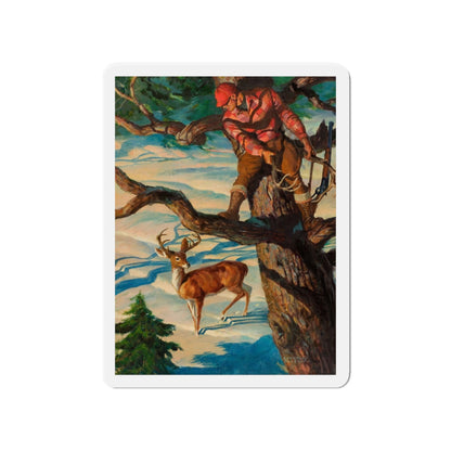 Calling the Buck (Magazine Illustration) Refrigerator Magnet-4" x 4"-The Sticker Space