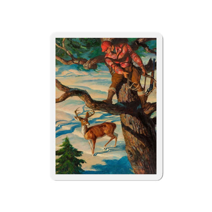 Calling the Buck (Magazine Illustration) Refrigerator Magnet-6 × 6"-The Sticker Space