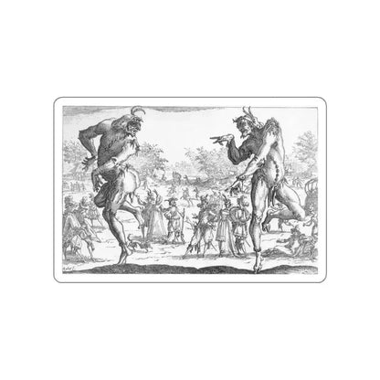 CALLOT, Jacques - The Two Pantaloons (Artwork) STICKER Vinyl Die-Cut Decal White Die-Cut 4 Inch - The Sticker Space
