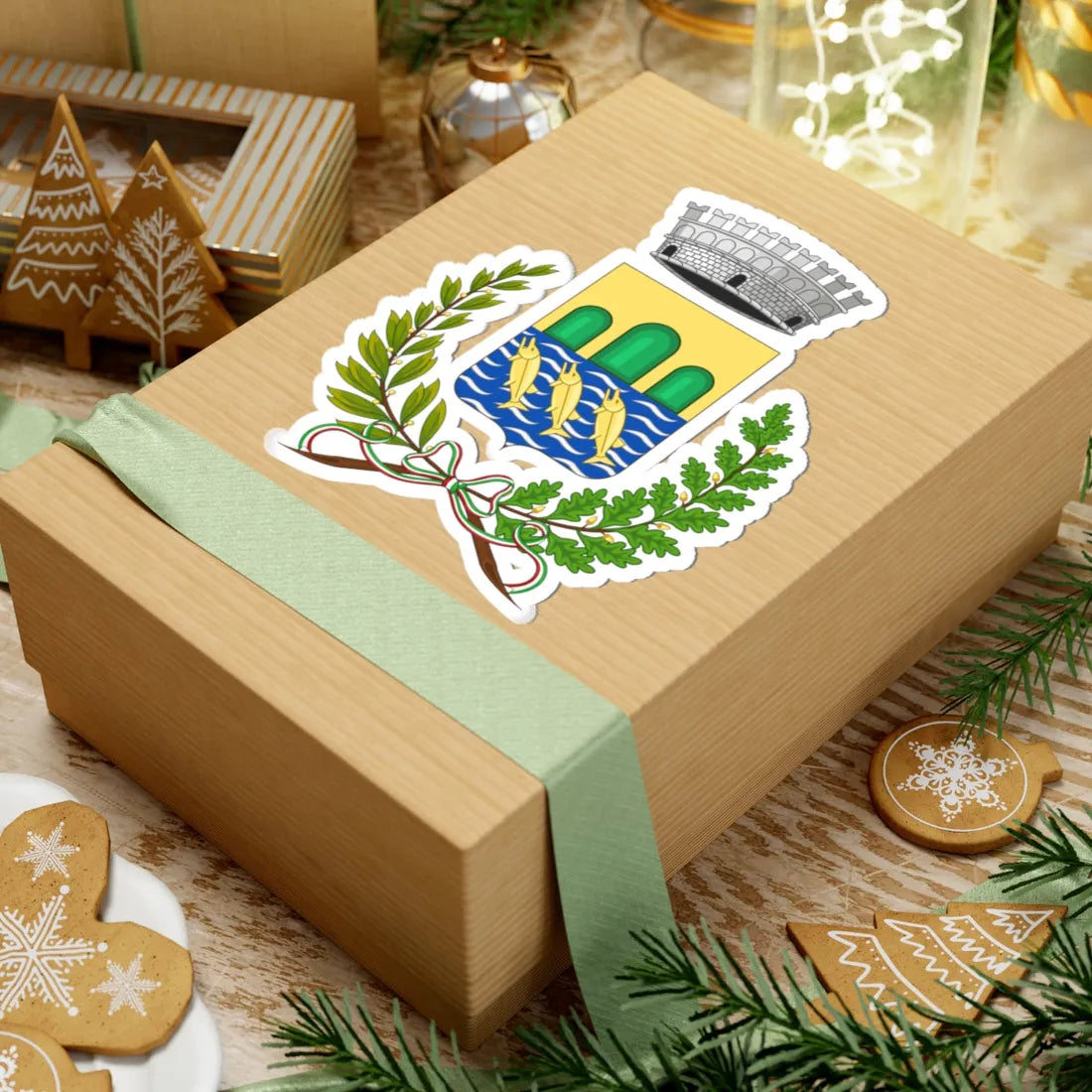 Calopezzati-Stemma (Italy) (Coat of Arms) STICKER Vinyl Kiss-Cut Decal - The Sticker Space