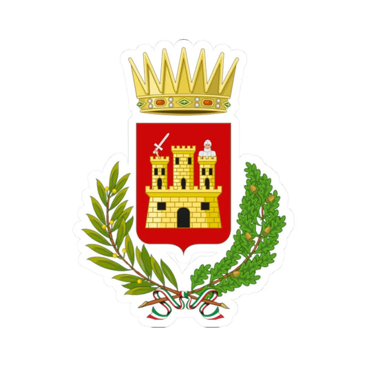 Caltanissetta-Stemma (Italy) (Coat of Arms) STICKER Vinyl Kiss-Cut Decal 2 Inch White - The Sticker Space