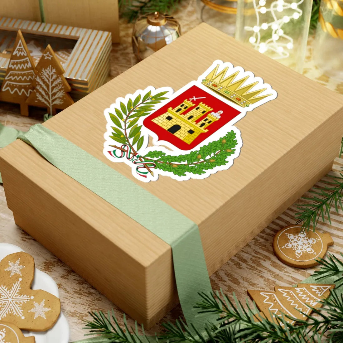 Caltanissetta-Stemma (Italy) (Coat of Arms) STICKER Vinyl Kiss-Cut Decal - The Sticker Space