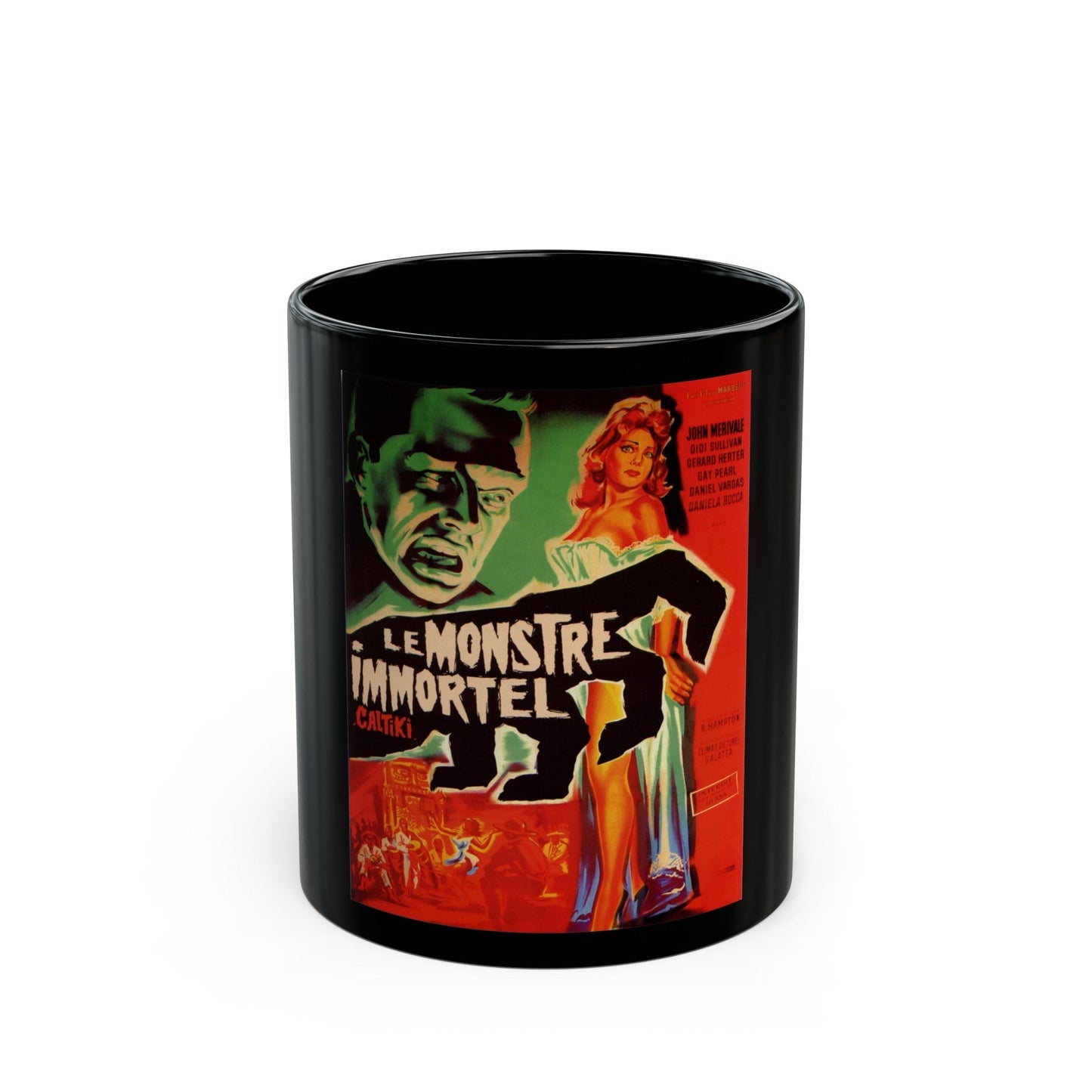 CALTIKI (FRENCH) 1959 Movie Poster - Black Coffee Mug-11oz-The Sticker Space