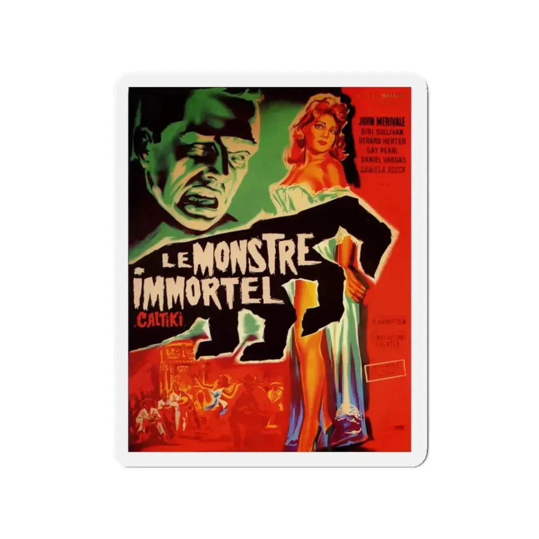 CALTIKI (FRENCH) 1959 Movie Poster - Refrigerator Magnet 3 Inch - The Sticker Space