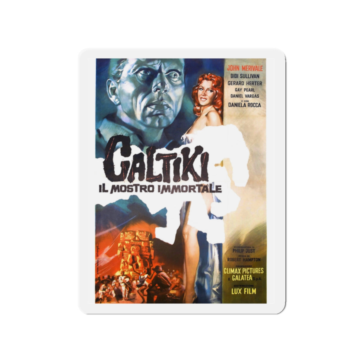 CALTIKI (Italian) 1959 Movie Poster - Die-Cut Magnet-2" x 2"-The Sticker Space