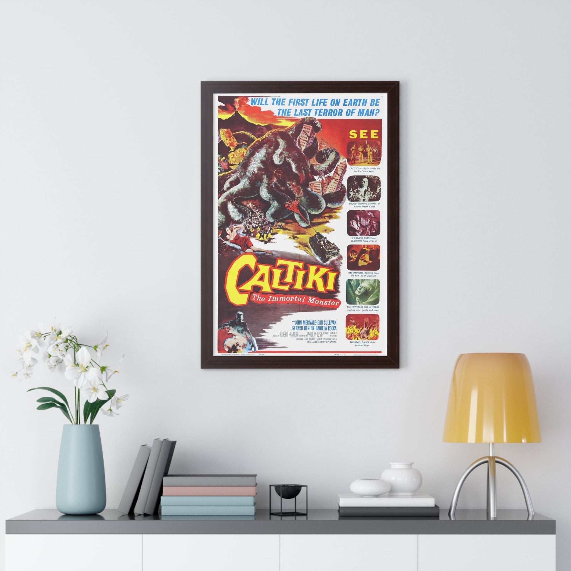 CALTIKI THE IMMORTAL MONSTER 1959 - Framed Movie Poster-The Sticker Space