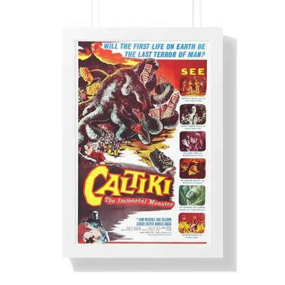 CALTIKI THE IMMORTAL MONSTER 1959 - Framed Movie Poster 16″ x 24″ White - The Sticker Space