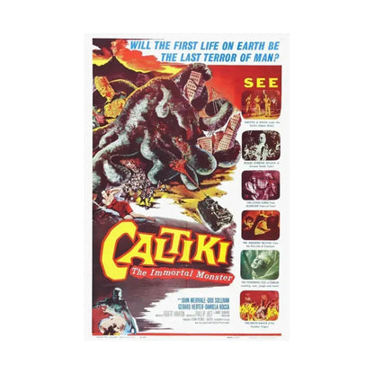 CALTIKI THE IMMORTAL MONSTER 1959 - Paper Movie Poster - The Sticker Space
