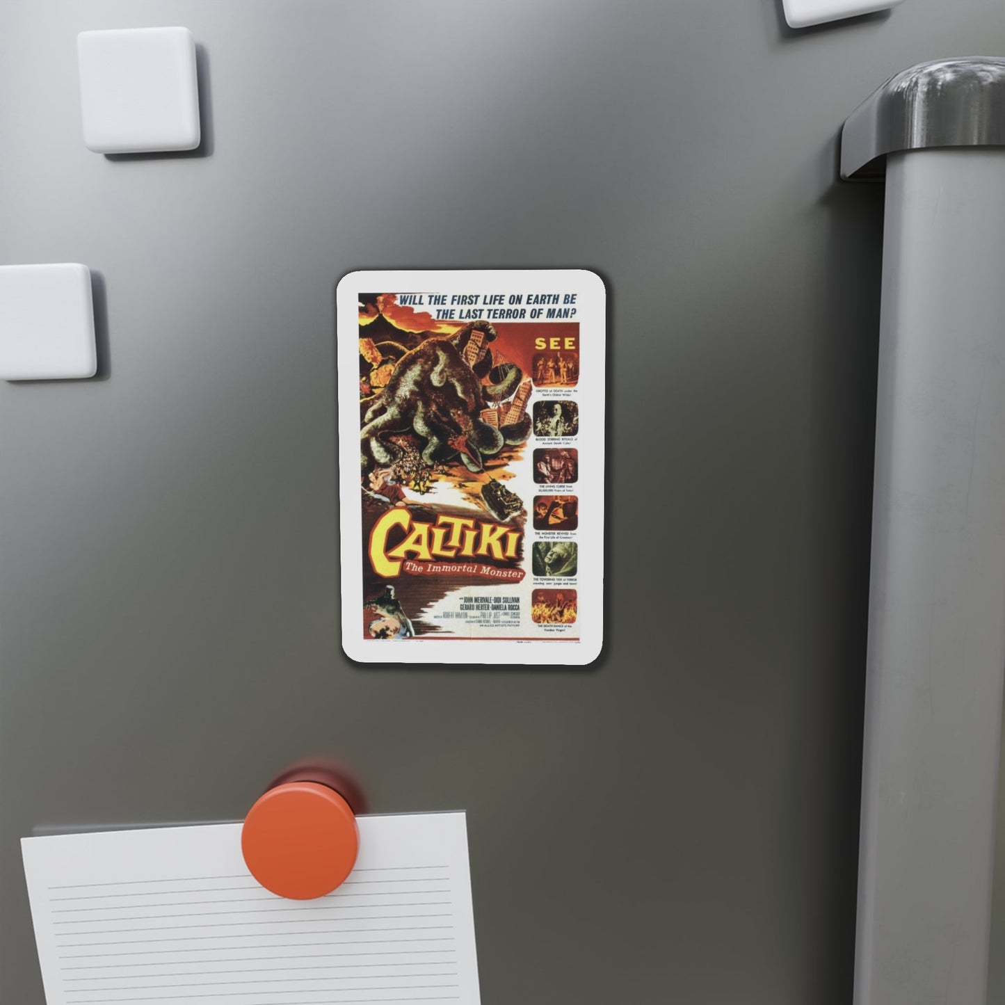 Caltiki the Immortal Monster 1960 Movie Poster Die-Cut Magnet-The Sticker Space