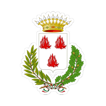 Calvi dellUmbria-Stemma (Italy) (Coat of Arms) STICKER Vinyl Kiss-Cut Decal 4 Inch White - The Sticker Space