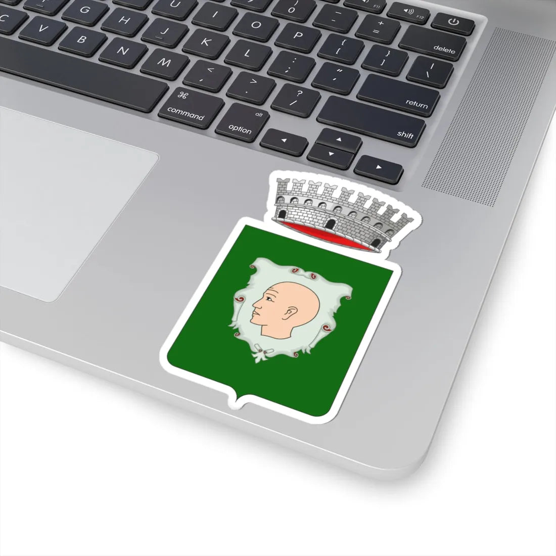 Calvizzano stemma (Italy) (Coat of Arms) STICKER Vinyl Kiss-Cut Decal - The Sticker Space