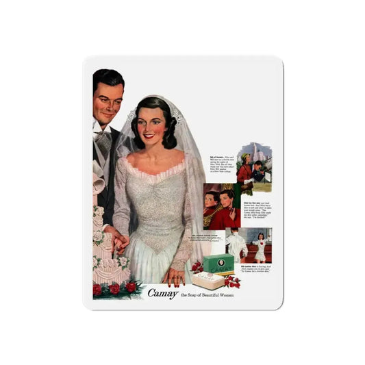 Camay ad, Woman's Home Companion, August 1948 (Magazine Illustration) Refrigerator Magnet 6 Inch - The Sticker Space