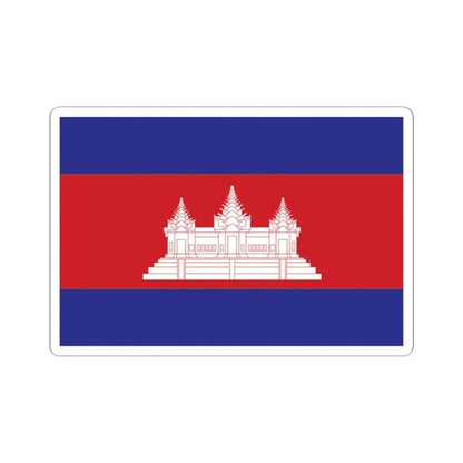 Cambodia Final Flag (Cambodia) STICKER Vinyl Kiss-Cut Decal 2 Inch White - The Sticker Space
