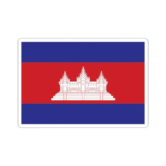 Cambodia Final Flag (Cambodia) STICKER Vinyl Kiss-Cut Decal 2 Inch White - The Sticker Space