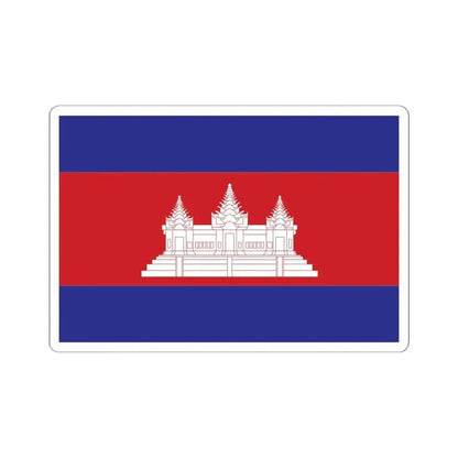Cambodia Final Flag (Cambodia) STICKER Vinyl Kiss-Cut Decal 6 Inch White - The Sticker Space