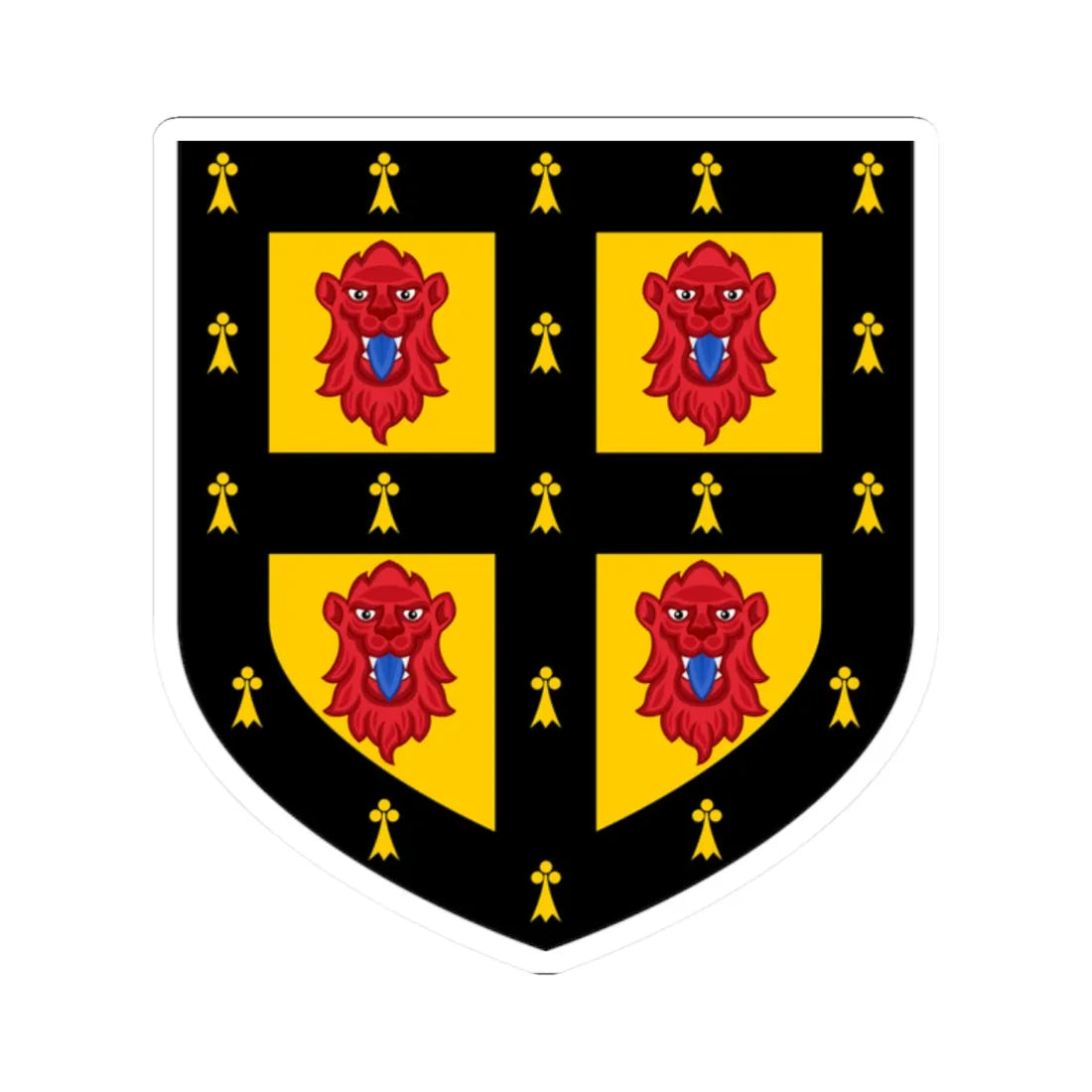 Cambridge University Heraldic and Genealogical Society coat of arms (England) (Coat of Arms) STICKER Vinyl Kiss-Cut Decal 2 Inch White - The Sticker Space