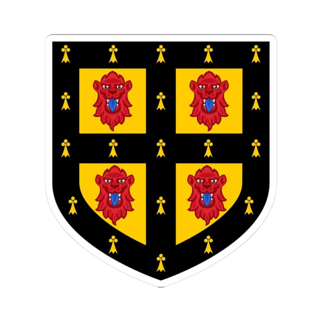 Cambridge University Heraldic and Genealogical Society coat of arms (England) (Coat of Arms) STICKER Vinyl Kiss-Cut Decal 3 Inch White - The Sticker Space