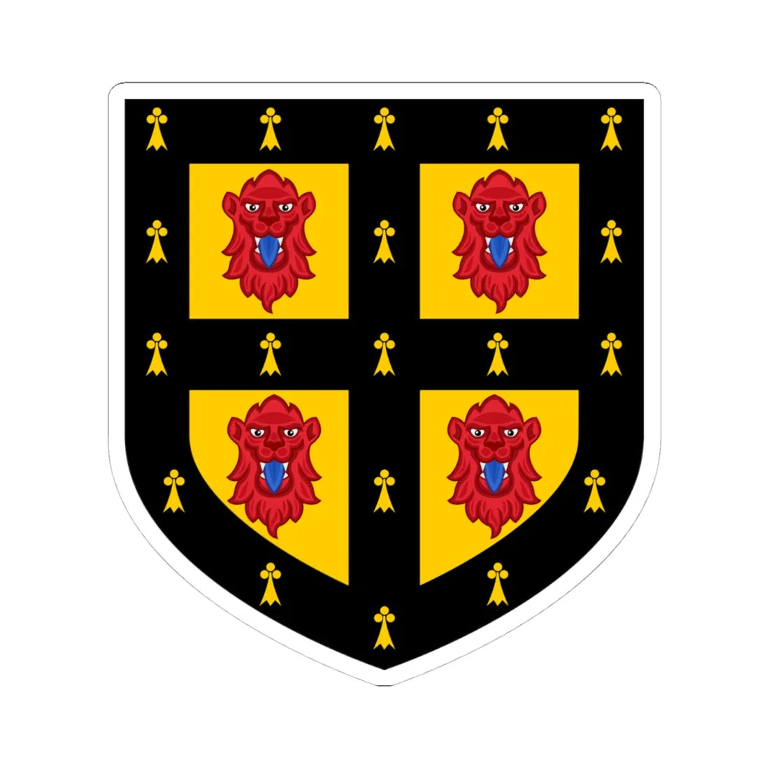 Cambridge University Heraldic and Genealogical Society coat of arms (England) (Coat of Arms) STICKER Vinyl Kiss-Cut Decal 4 Inch White - The Sticker Space