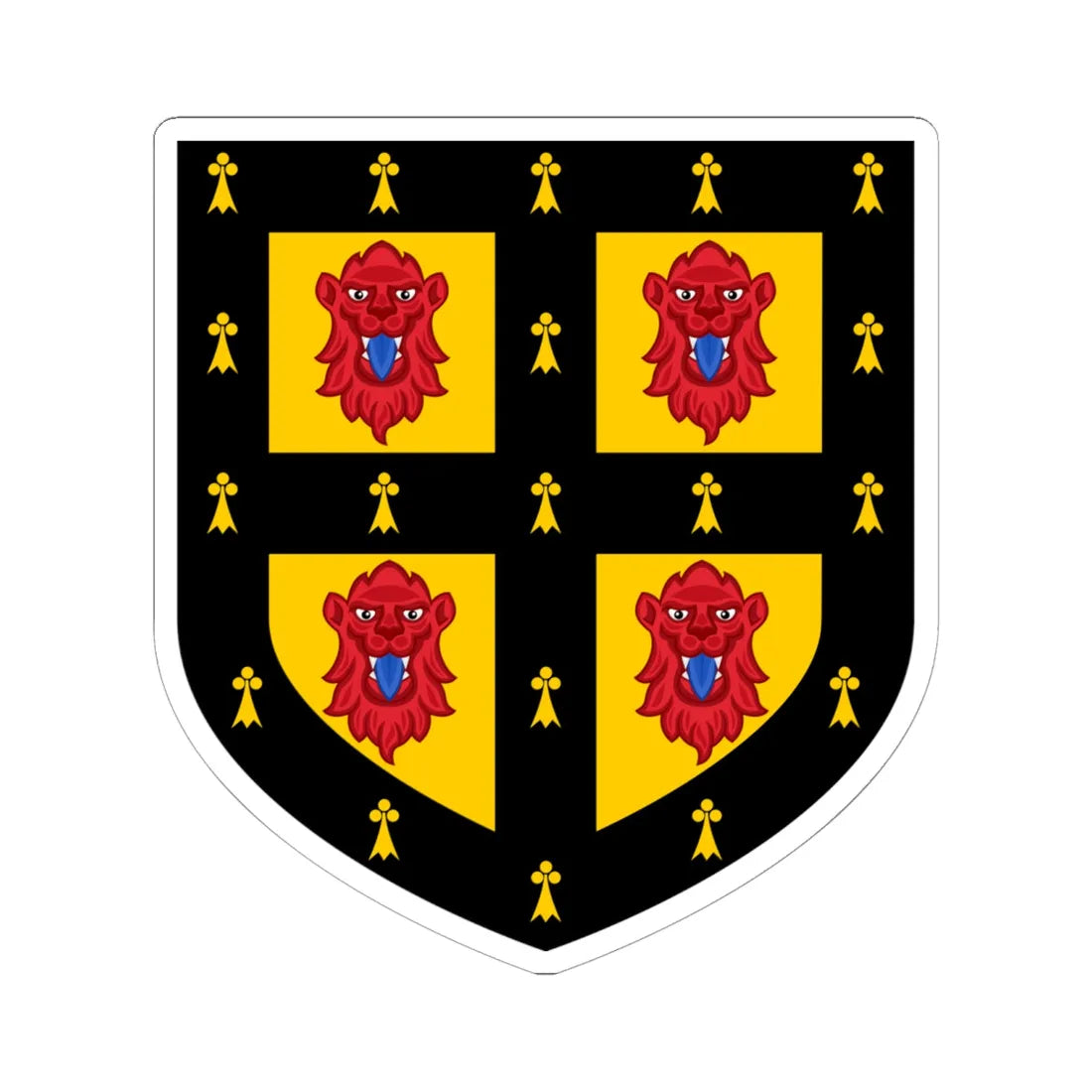 Cambridge University Heraldic and Genealogical Society coat of arms (England) (Coat of Arms) STICKER Vinyl Kiss-Cut Decal 6 Inch White - The Sticker Space