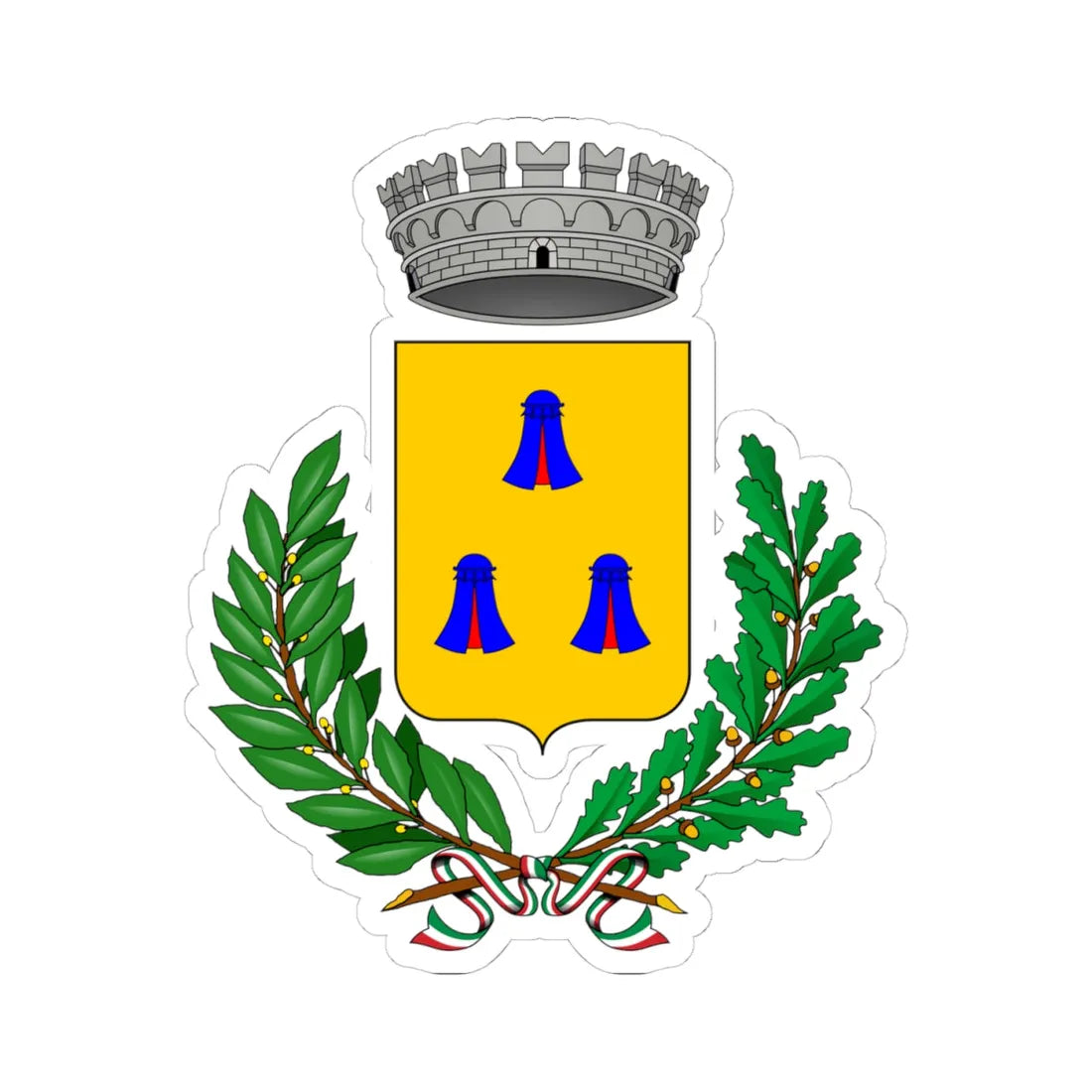 Camburzano-Stemma (Italy) (Coat of Arms) STICKER Vinyl Kiss-Cut Decal 4 Inch White - The Sticker Space