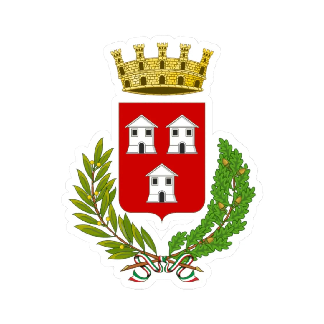 Camerino-Stemma (Italy) (Coat of Arms) STICKER Vinyl Kiss-Cut Decal 2 Inch White - The Sticker Space