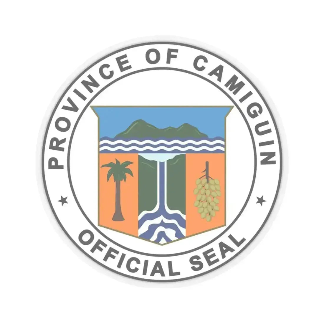 Camiguin Seal (Philippines) STICKER Vinyl Kiss-Cut Decal 3 Inch Transparent - The Sticker Space