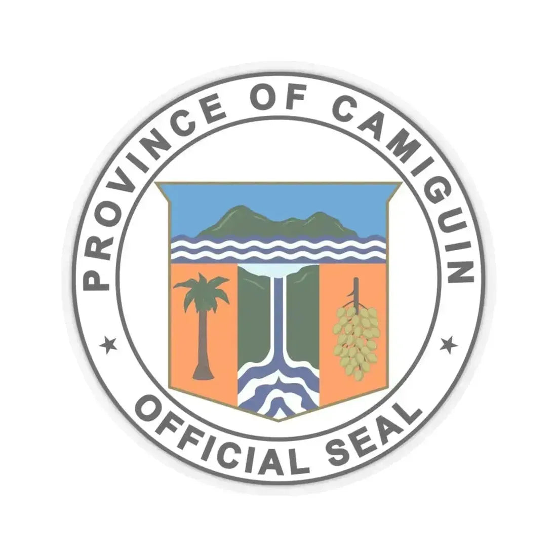 Camiguin Seal (Philippines) STICKER Vinyl Kiss-Cut Decal 6 Inch Transparent - The Sticker Space