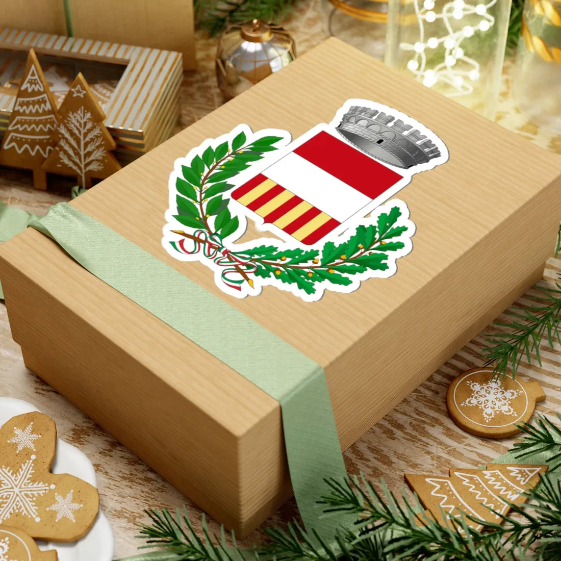 Camino Italia-Stemma (Italy) (Coat of Arms) STICKER Vinyl Kiss-Cut Decal - The Sticker Space