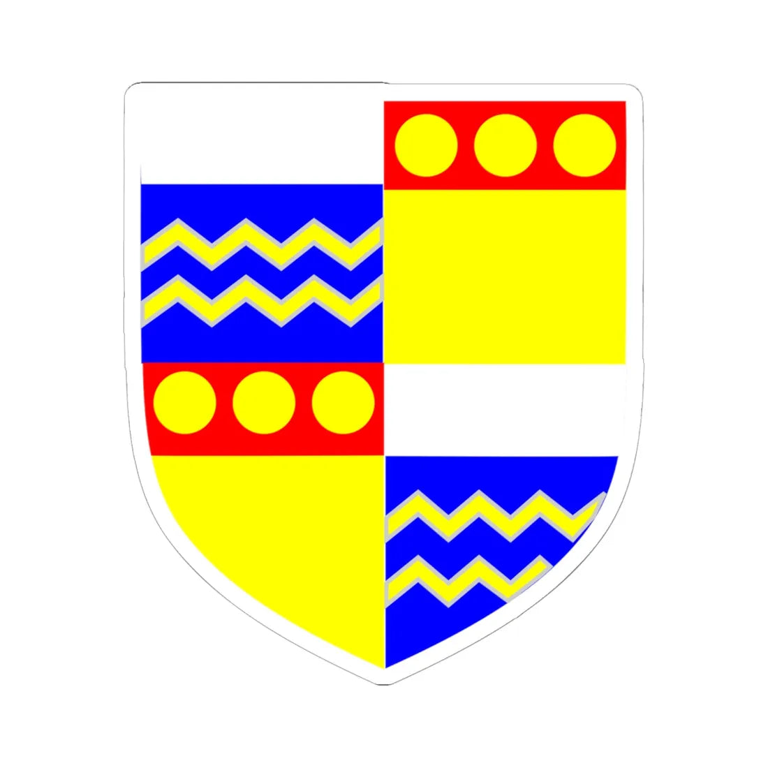 Camoys (England) (Coat of Arms) STICKER Vinyl Kiss-Cut Decal 6 Inch White - The Sticker Space