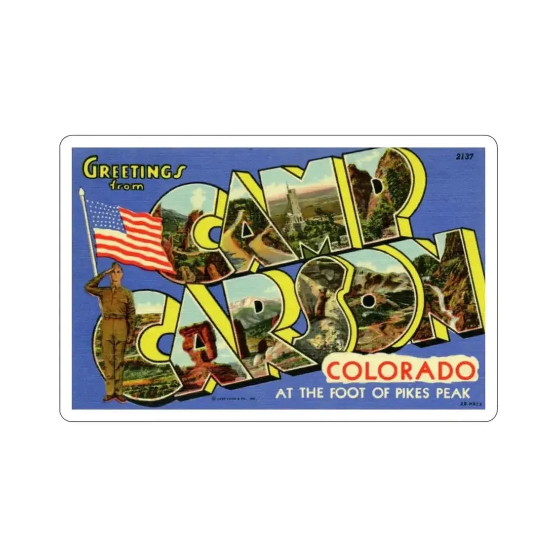 Camp Carson Colorado (Greeting Cards) STICKER Vinyl Die-Cut Decal - The Sticker Space