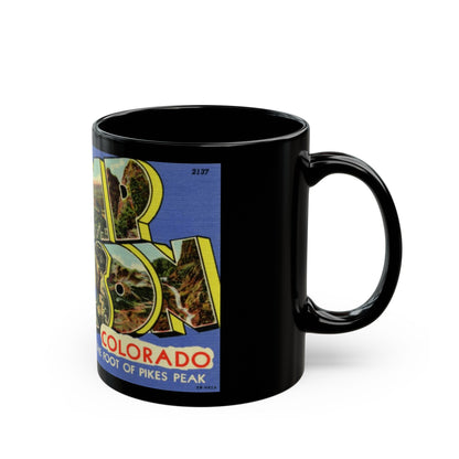 Camp Carson Colorado (Greeting Postcards) Black Coffee Mug-The Sticker Space