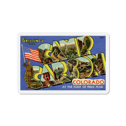 Camp Carson Colorado (Greeting Postcards) Die-Cut Magnet-3" x 3"-The Sticker Space