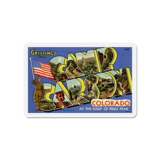 Camp Carson Colorado (Greeting Postcards) Refrigerator Magnet 6 Inch - The Sticker Space