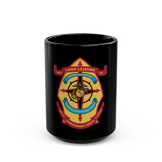 Camp Lejeune Expeditionary (USMC) Black Coffee Mug-15oz-The Sticker Space